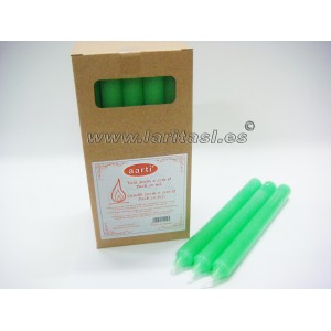 Vela Cor Verde Claro 19cmx2cm +/- 8h